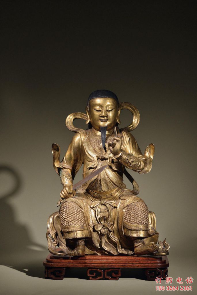 紫铜真武大帝神像厂家 神像铜雕