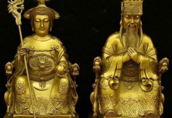铸铜王母娘娘神像厂家 黄铜王母像神像铜雕