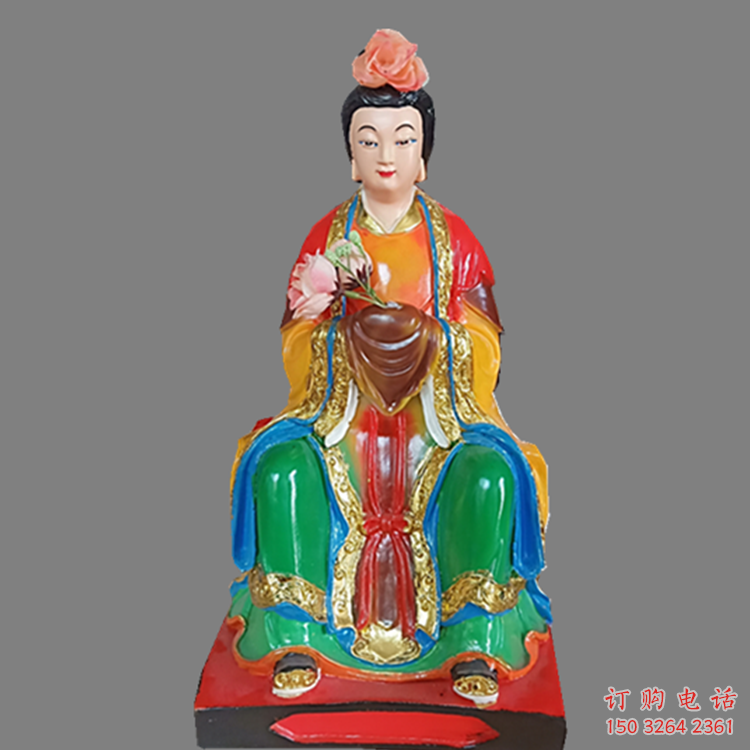 紫铜三霄神像厂家 神像铜雕