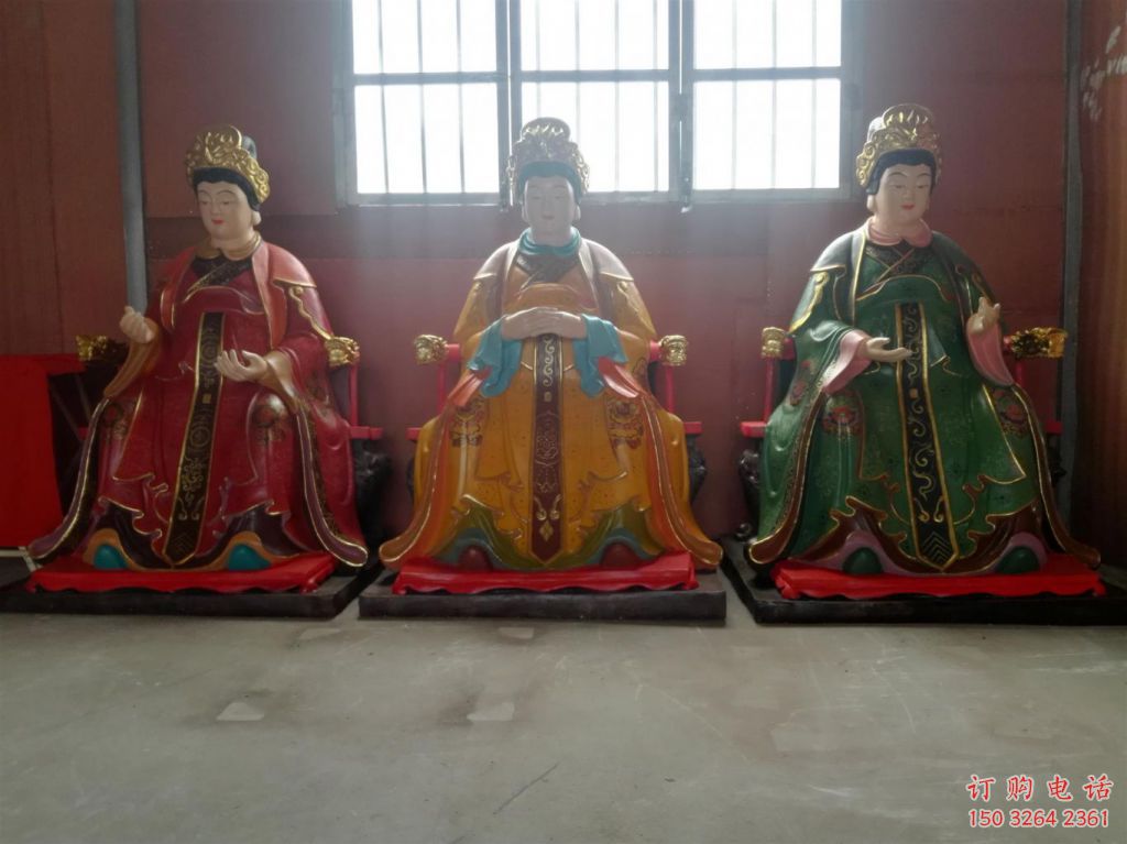 寺庙三霄神像厂家 铸铜神像铜雕