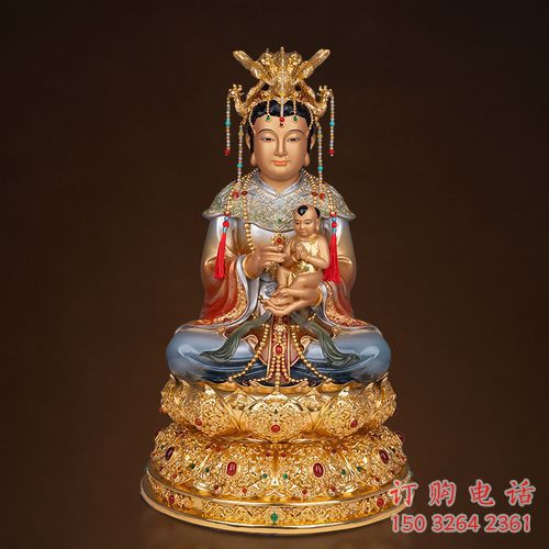 抽象三霄神像厂家 紫铜神像铜雕