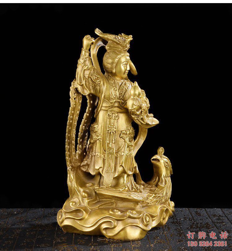 家居九天玄女神像厂家 九天神像铜雕