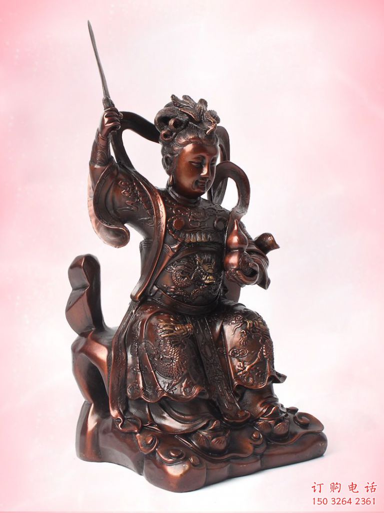 九天玄女神像厂家 九天神像铜雕