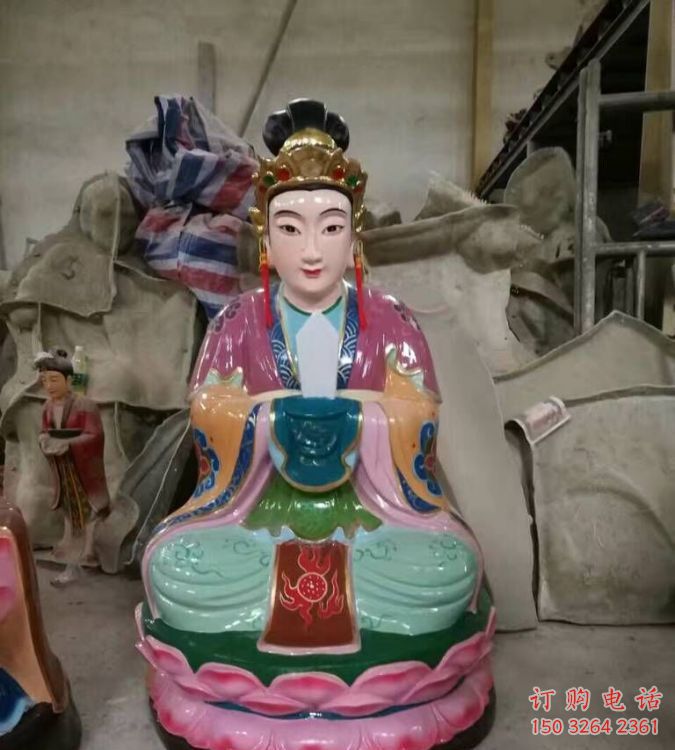 彩绘老母神像厂家 紫铜神像铜雕