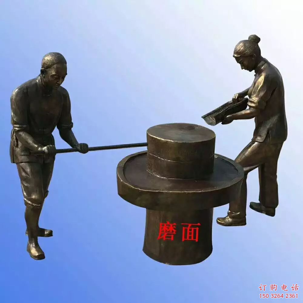 园林农耕铜雕厂家 青铜农活人物铜雕 园林农耕铜雕厂家 青铜农活人物铜雕