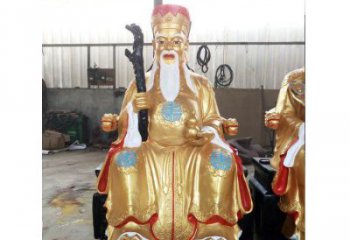 紫铜土地爷神像厂家 神像铜雕