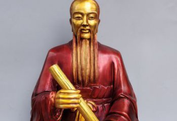 园林中医铜雕制作厂家 青铜张仲景铜雕