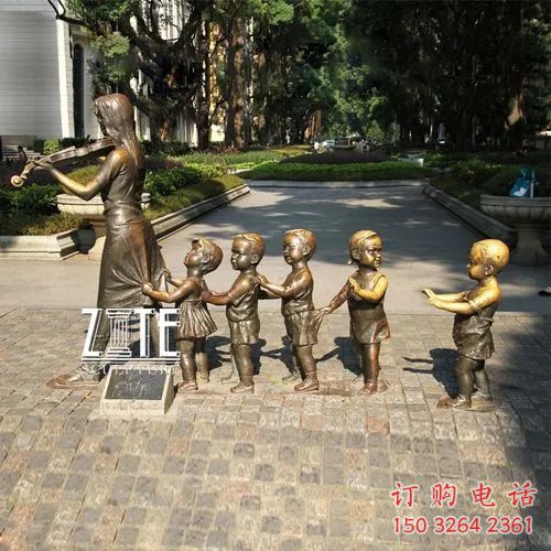 婴儿铜雕 公园小孩铜雕厂家 青铜材质人物