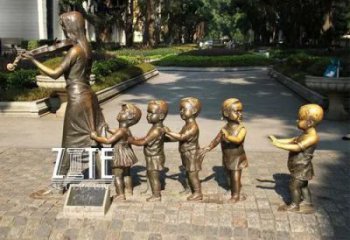婴儿铜雕 公园小孩铜雕厂家 青铜材质人物
