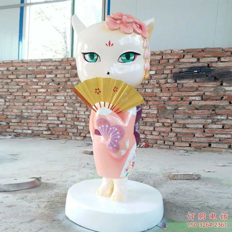 预定抽象狐狸雕塑 店门口彩绘雕塑 步行街摆件雕塑 预定抽象狐狸雕塑 店门口彩绘雕塑 步行街摆件雕塑