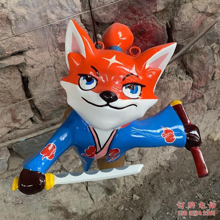 通用创意狐狸雕塑 步行街店门口雕塑 影视剧小品 通用创意狐狸雕塑 步行街店门口雕塑 影视剧小品