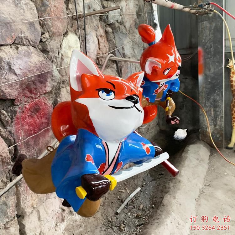 常见风景区狐狸雕塑 售楼处广场雕塑 彩绘工艺摆件 常见风景区狐狸雕塑 售楼处广场雕塑 彩绘工艺摆件