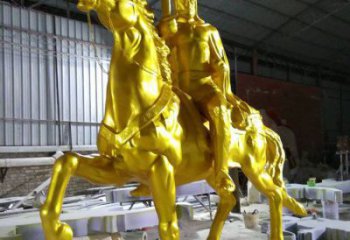 生产仿古武士雕塑 庭院彩绘雕塑 田间小品