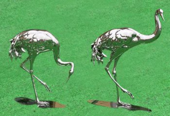 提供仿真丹顶鹤雕塑 店门口园林雕塑 动物小品制作