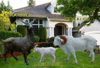通用仿真绵羊雕塑 酒店公园雕塑 风景区摆件实景