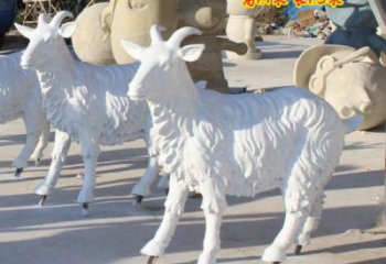服务商田间绵羊雕塑 彩绘仿真雕塑 园林摆件生产