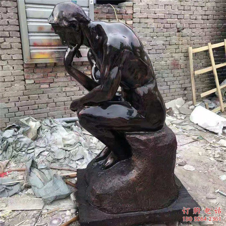 河北公园思考者雕塑 酒店门口雕塑 彩绘摆件 河北公园思考者雕塑 酒店门口雕塑 彩绘摆件