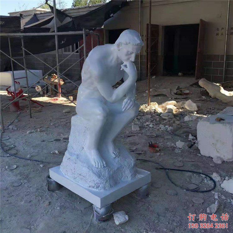 山西田间思考者雕塑 彩绘沉思者雕塑 园林摆件 山西田间思考者雕塑 彩绘沉思者雕塑 园林摆件