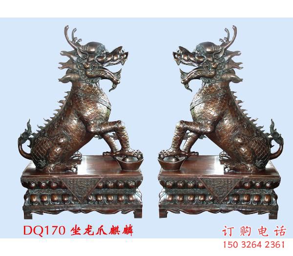 新疆操场麒麟雕塑，镂空海洋雕塑，喷砂制造