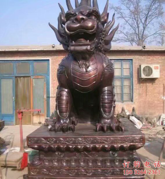 贵州海洋馆麒麟雕塑，镀铜海洋雕塑，镀铜工艺