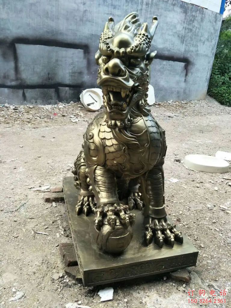 常州校园麒麟雕塑，拉丝海洋雕塑，卡通主题
