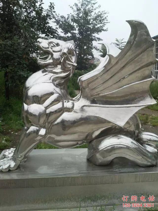合肥园林麒麟雕塑，喷漆运动雕塑，抛光形式