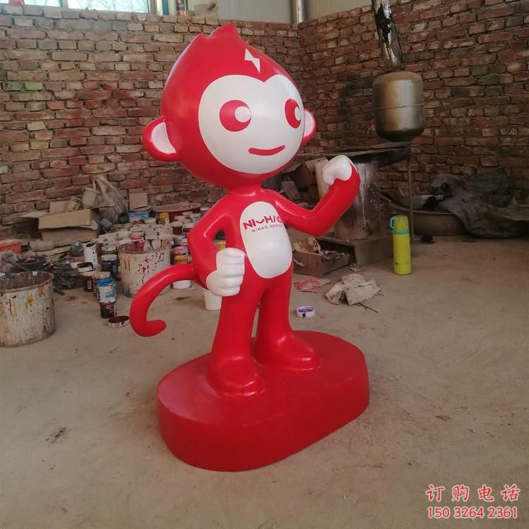 商场小猴雕塑加工商 仿真动物雕塑 店门口小品