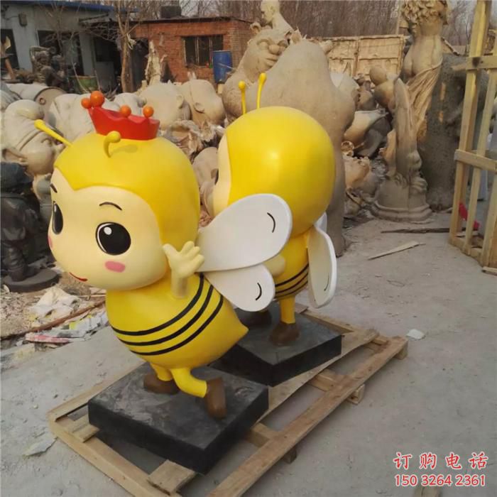 吉林仿真蜜蜂雕塑厂家 店门口园林雕塑 昆虫小品