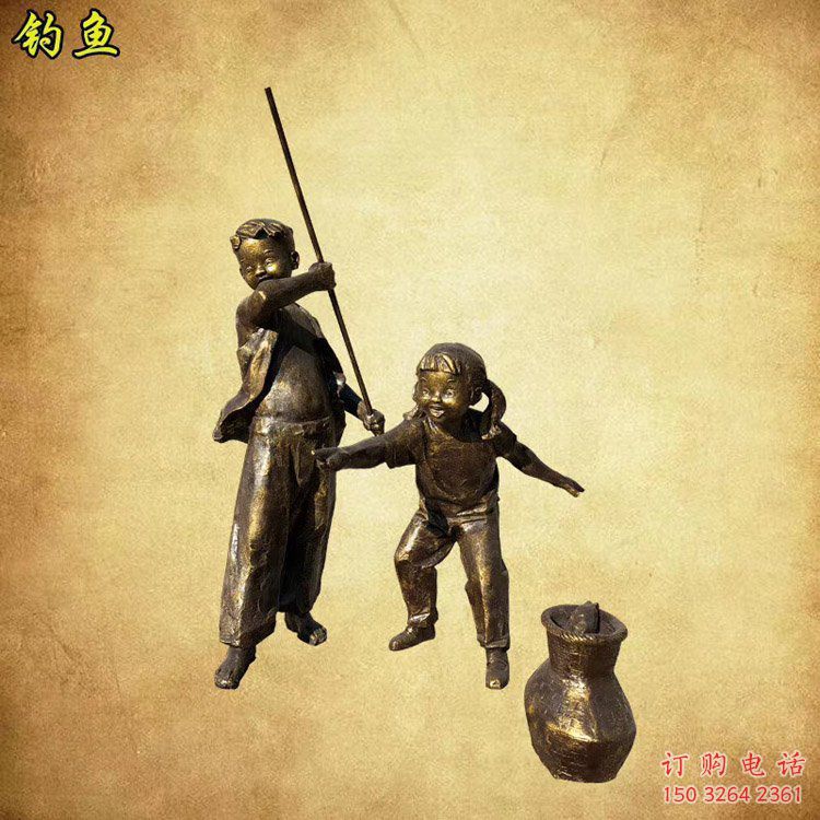 商场渔夫雕塑 民俗雕塑 店门口小品