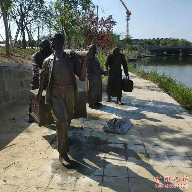 园林渔夫雕塑 城市广场雕塑 步行街摆件