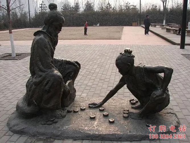 制作下棋雕塑厂家,童趣主题,民俗雕塑小品 制作下棋雕塑厂家,童趣主题,民俗雕塑小品