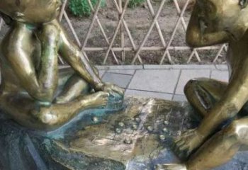 抽象下棋雕塑厂家，童趣主题，大型雕塑摆件