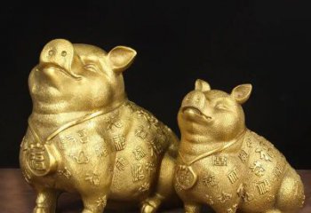 铜猪雕塑厂家，仿真铜雕动物，铜雕猪制作加工 (8)