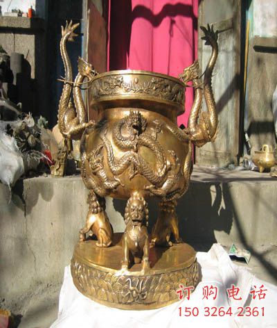盘龙象形炉香炉雕塑 盘龙象形炉香炉雕塑