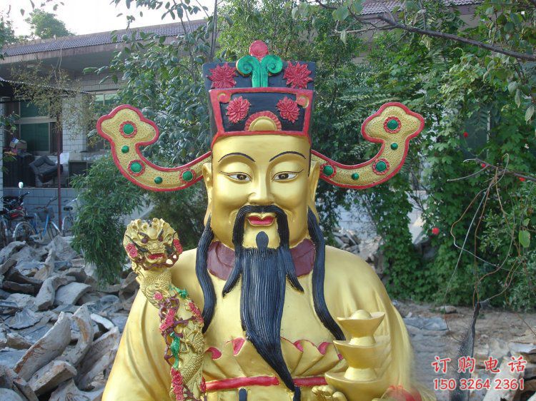 通用文财神像，家用神像，仿古文财神像厂家
