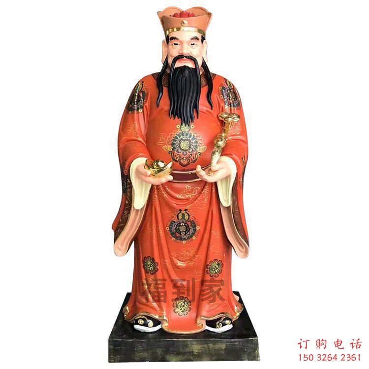寺庙五路财神像生产，神像摆放，仿古五路财神像厂家