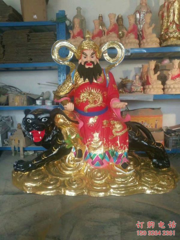 武财神像工厂，彩绘工艺，大型武财神像加工