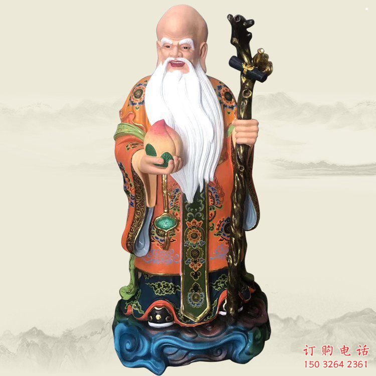 大型寿星神像厂家，彩绘工艺，仿古寿星神像厂家