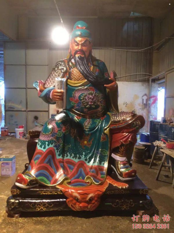 大型看书关公神像厂家,仿古神像,彩绘关公神像生产 大型看书关公神像厂家,仿古神像,彩绘关公神像生产
