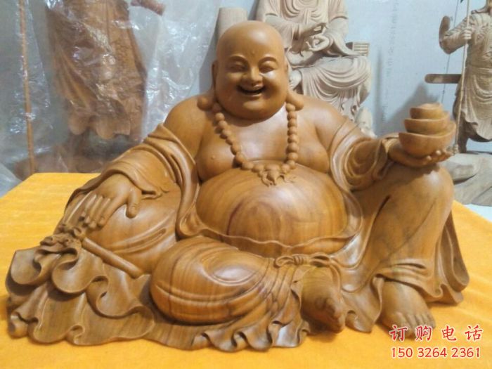 坐像弥勒佛，玻璃钢佛像