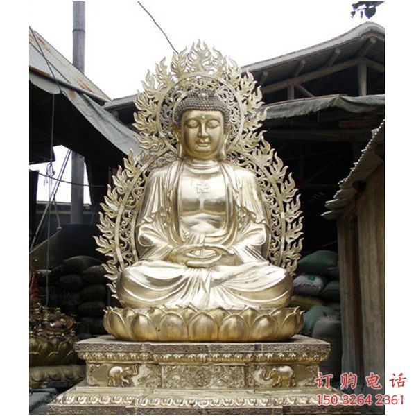 通用如来佛像，黄铜材质，铜如来佛像生产