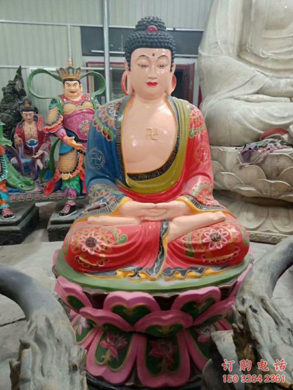 常用如来佛像，玻璃钢材质，寺庙如来佛像厂家