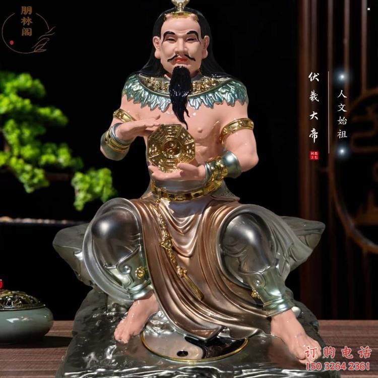 通用三皇神像，鎏金效果，家用五帝神像厂