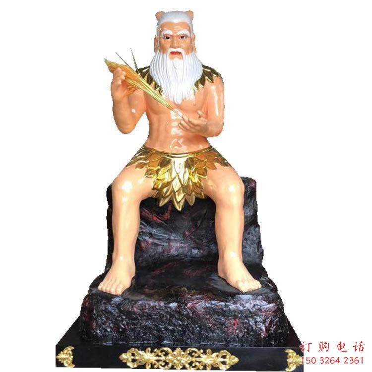 指定三皇神像，彩绘工艺，大型五帝神像加工