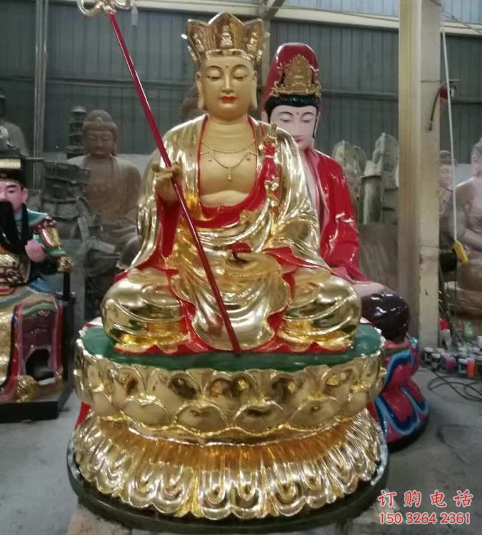 家用地藏王菩萨佛像制作，彩绘工艺，铸铜地藏王菩萨佛像制作