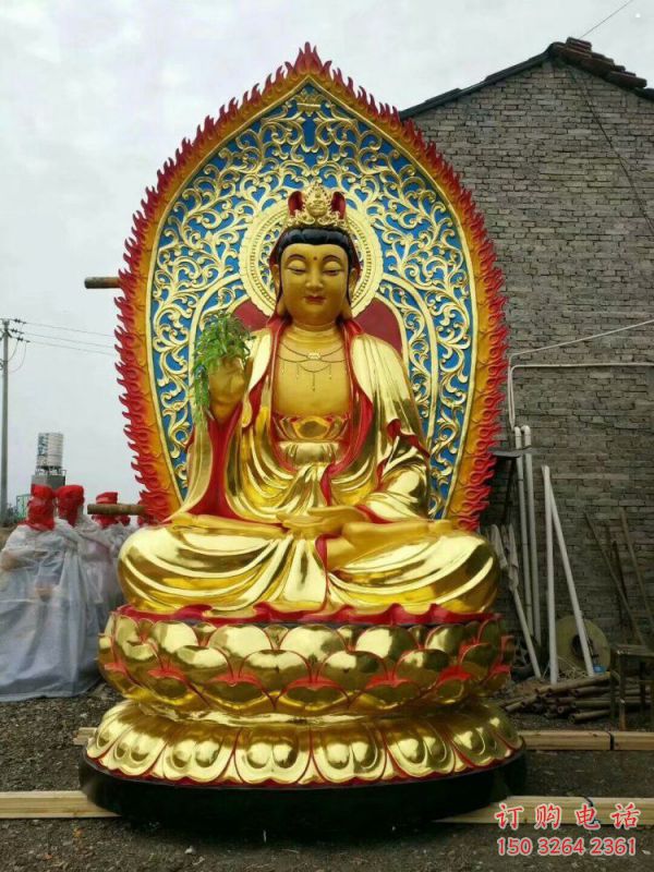 寺庙观音佛像生产，彩绘佛像，观音佛像预用