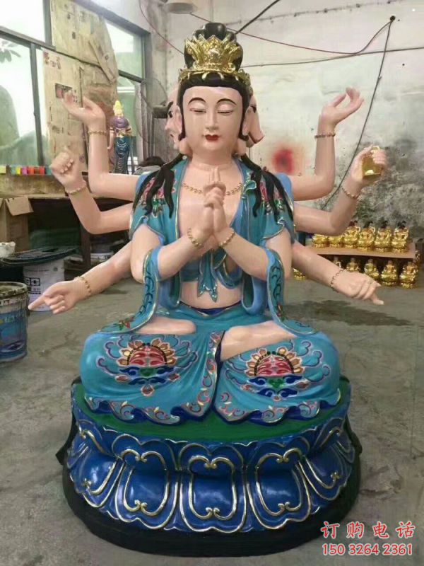 供应千手观音佛像，彩绘工艺，家用观音佛像厂