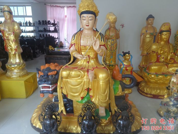 指定文殊普贤菩萨佛像,彩绘工艺,铸铜文殊普贤菩萨佛像制作 指定文殊普贤菩萨佛像,彩绘工艺,铸铜文殊普贤菩萨佛像制作