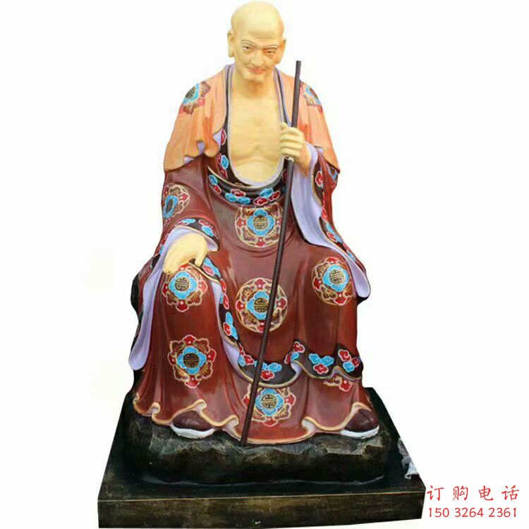 承接十八罗汉神像，彩绘工艺，玻璃钢十八罗汉神像生产