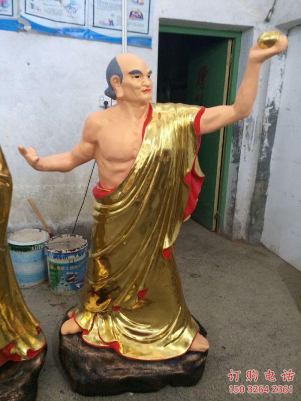 站相十八罗汉，十八罗汉贴金